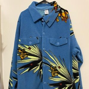 Nike LeBron Blue Sherpa Button Down Jacket Size 2XL-TALL